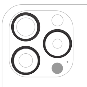 Back Camera Bezel Ring Only For iPhone 15 Pro Max (3 Piece Set) (Black Titanium) (10 Pack)