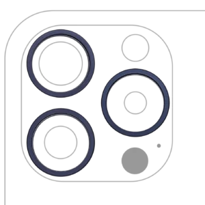 Back Camera Bezel Ring Only For iPhone 15 Pro Max (3 Piece Set) (Blue Titanium) (10 Pack)