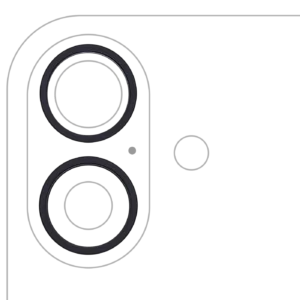 Back Camera Bezel Ring Only For iPhone 16 / 16 Plus (2 Piece Set) (Black) (10 Pack)