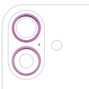 Back Camera Bezel Ring Only For iPhone 16 / 16 Plus (2 Piece Set) (Pink) (10 Pack)