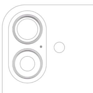Back Camera Bezel Ring Only For iPhone 16 / 16 Plus (2 Piece Set) (White) (10 Pack)