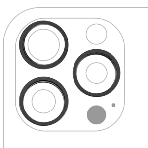 Back Camera Bezel Ring Only For iPhone 16 Pro / 16 Pro Max (3 Piece Set) (Black Titanium) (10 Pack)