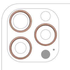 Back Camera Bezel Ring Only For iPhone 16 Pro / 16 Pro Max (3 Piece Set) (Desert Titanium) (10 Pack)