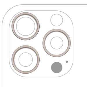 Back Camera Bezel Ring Only For iPhone 16 Pro / 16 Pro Max (3 Piece Set) (Natural Titanium) (10 Pack)