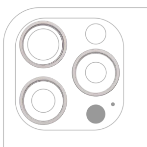 Back Camera Bezel Ring Only For iPhone 16 Pro / 16 Pro Max (3 Piece Set) (White Titanium) (10 Pack)