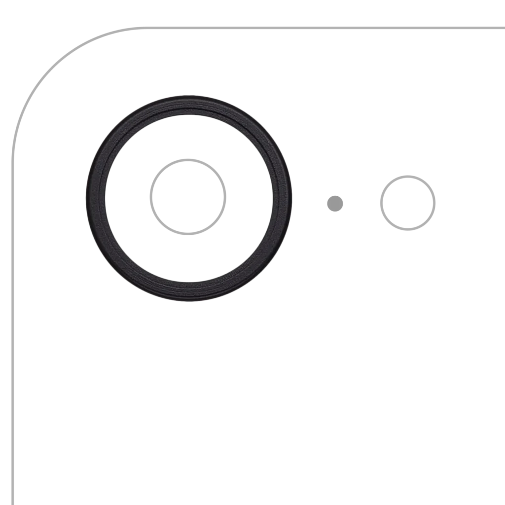 Back Camera Bezel Ring Only For iPhone 16e / 17e (Black) (10 Pack)