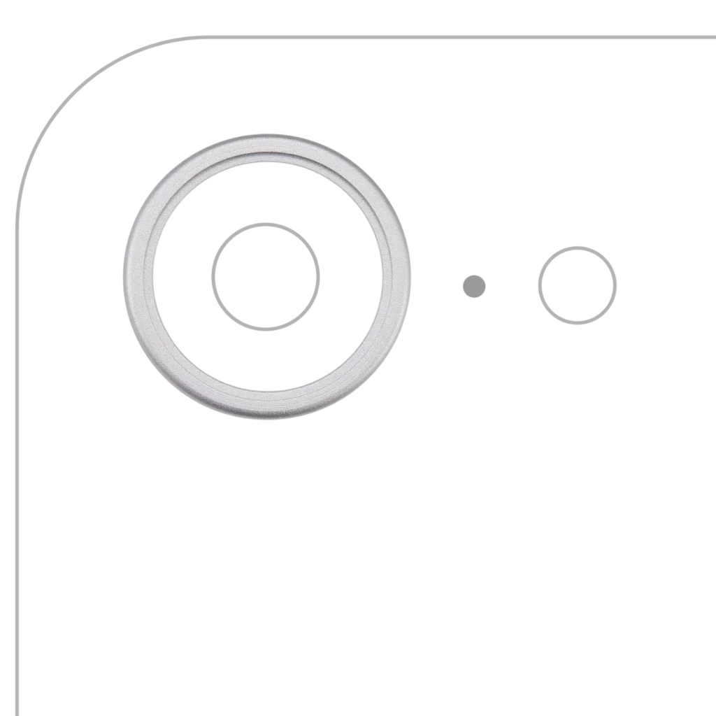 Back Camera Bezel Ring Only For iPhone 16e / 17e (White) (10 Pack)