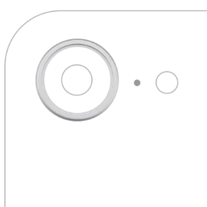 Back Camera Bezel Ring Only For iPhone 16e / 17e (White) (10 Pack)