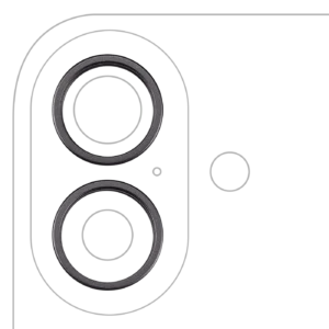 Back Camera Bezel Ring Only For iPhone 17 (2 Piece Set) (Black) (10 Pack)