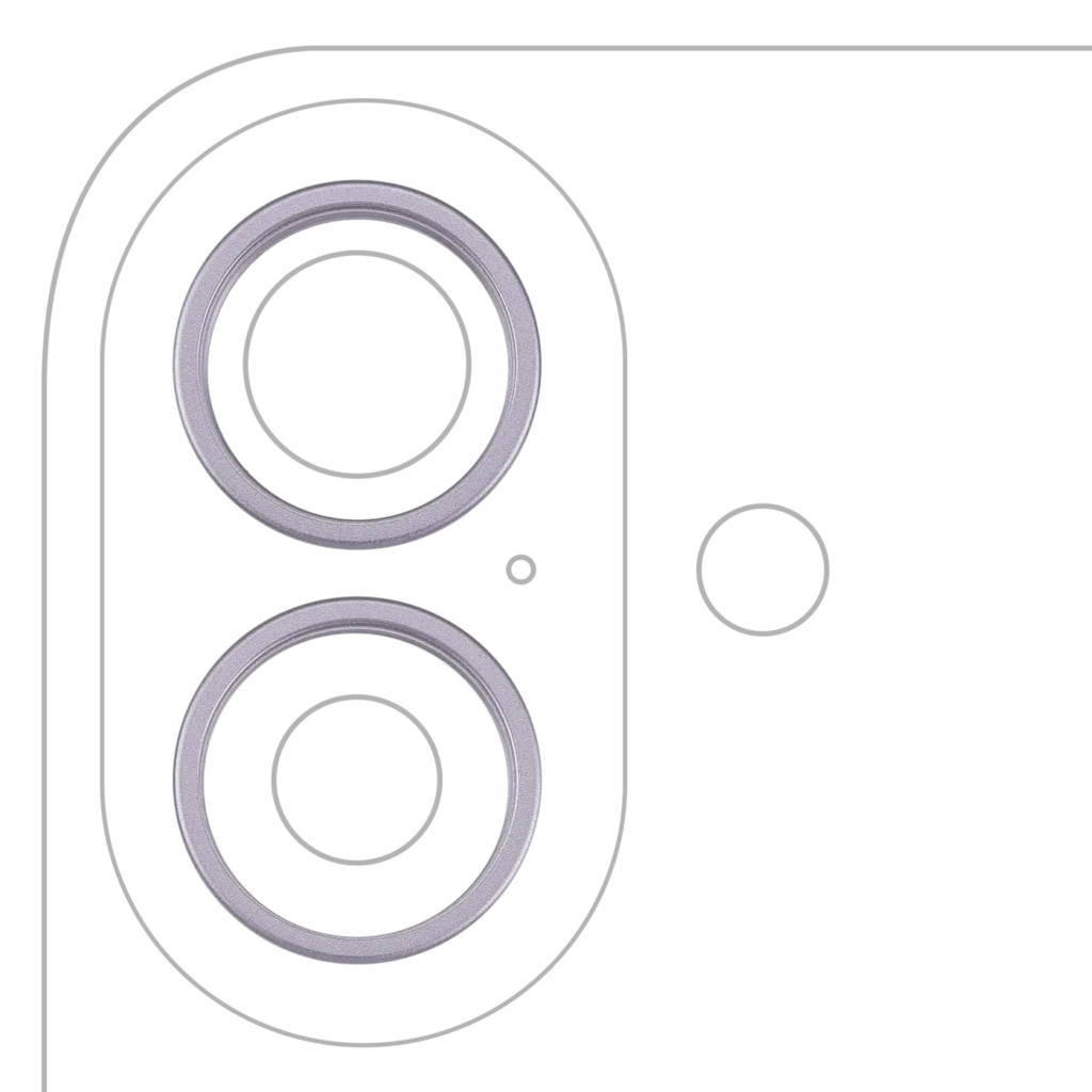 Back Camera Bezel Ring Only For iPhone 17 (2 Piece Set) (Lavender) (10 Pack)