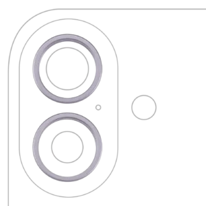 Back Camera Bezel Ring Only For iPhone 17 (2 Piece Set) (Lavender) (10 Pack)