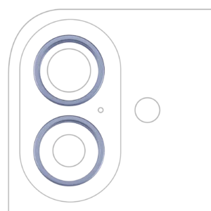 Back Camera Bezel Ring Only For iPhone 17 (2 Piece Set) (Mist Blue) (10 Pack)