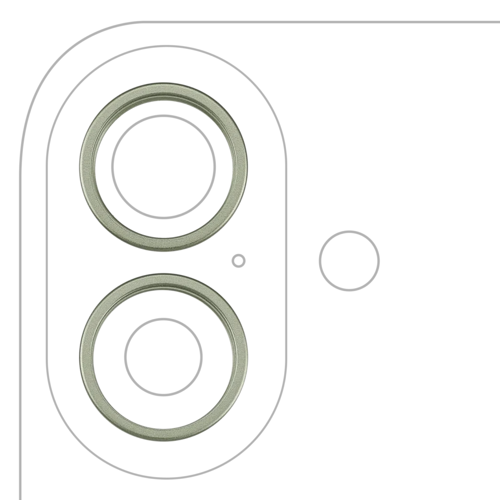 Back Camera Bezel Ring Only For iPhone 17 (2 Piece Set) (Sage) (10 Pack)