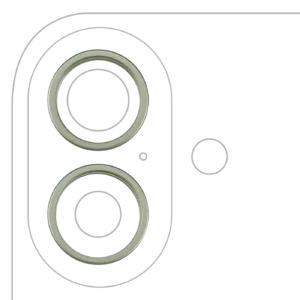 Back Camera Bezel Ring Only For iPhone 17 (2 Piece Set) (Sage) (10 Pack)