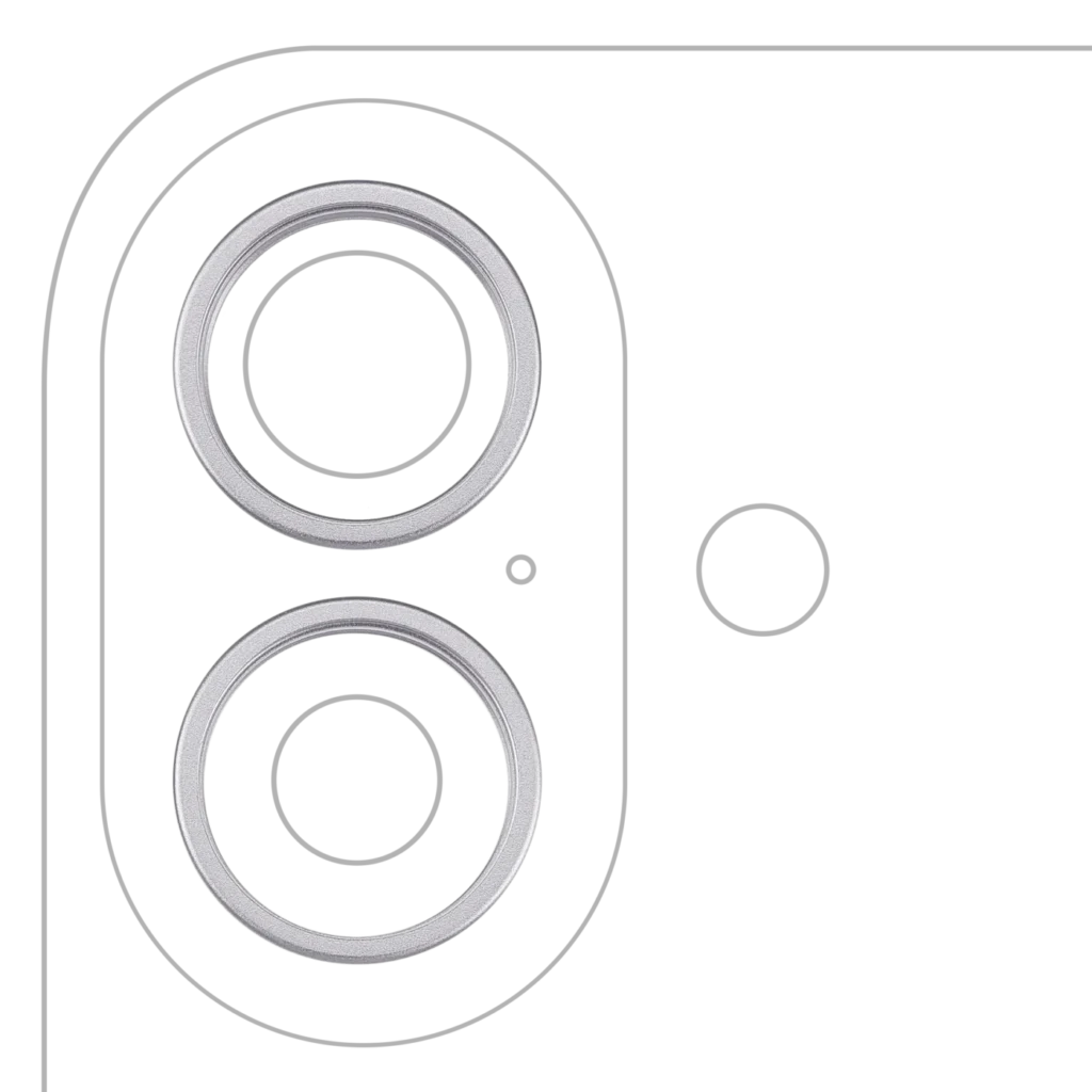 Back Camera Bezel Ring Only For iPhone 17 (2 Piece Set) (White) (10 Pack)