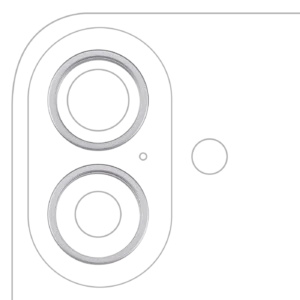 Back Camera Bezel Ring Only For iPhone 17 (2 Piece Set) (White) (10 Pack)