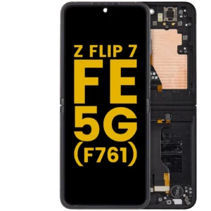 Inner OLED Assembly With Frame Compatible For Samsung Galaxy Z Flip 7 FE 5G (F761) (US & International) (Refurbished) (Black)