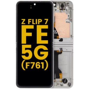 Inner OLED Assembly With Frame Compatible For Samsung Galaxy Z Flip 7 FE 5G (F761) (US & International) (Refurbished) (Silver Shadow)