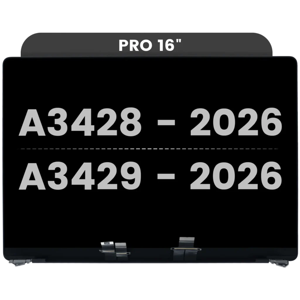 Complete LCD Display Assembly For MacBook Pro 16" A3428 / A3429 (2026) (Used OEM Pull: Grade A) (Space Black)