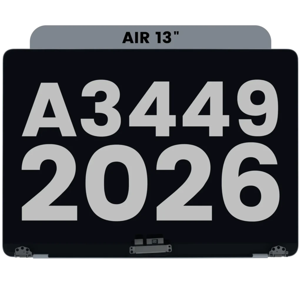 Complete LCD Display Assembly For MacBook Air 13" A3449 (2026) (Used OEM Pull: Grade A) (Silver)