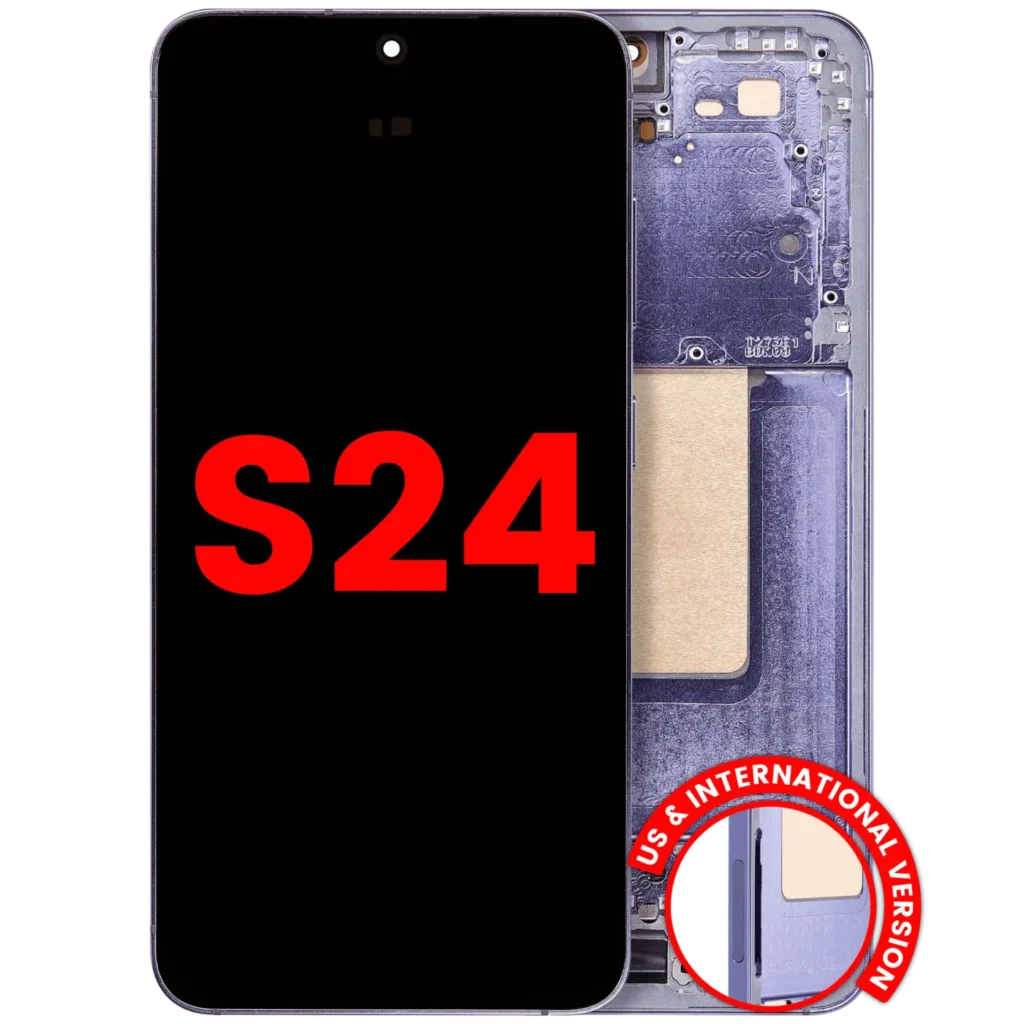 OLED Assembly With Frame For Samsung Galaxy S24 5G (US & International Version) (Aftermarket Plus) (Cobalt Violet)