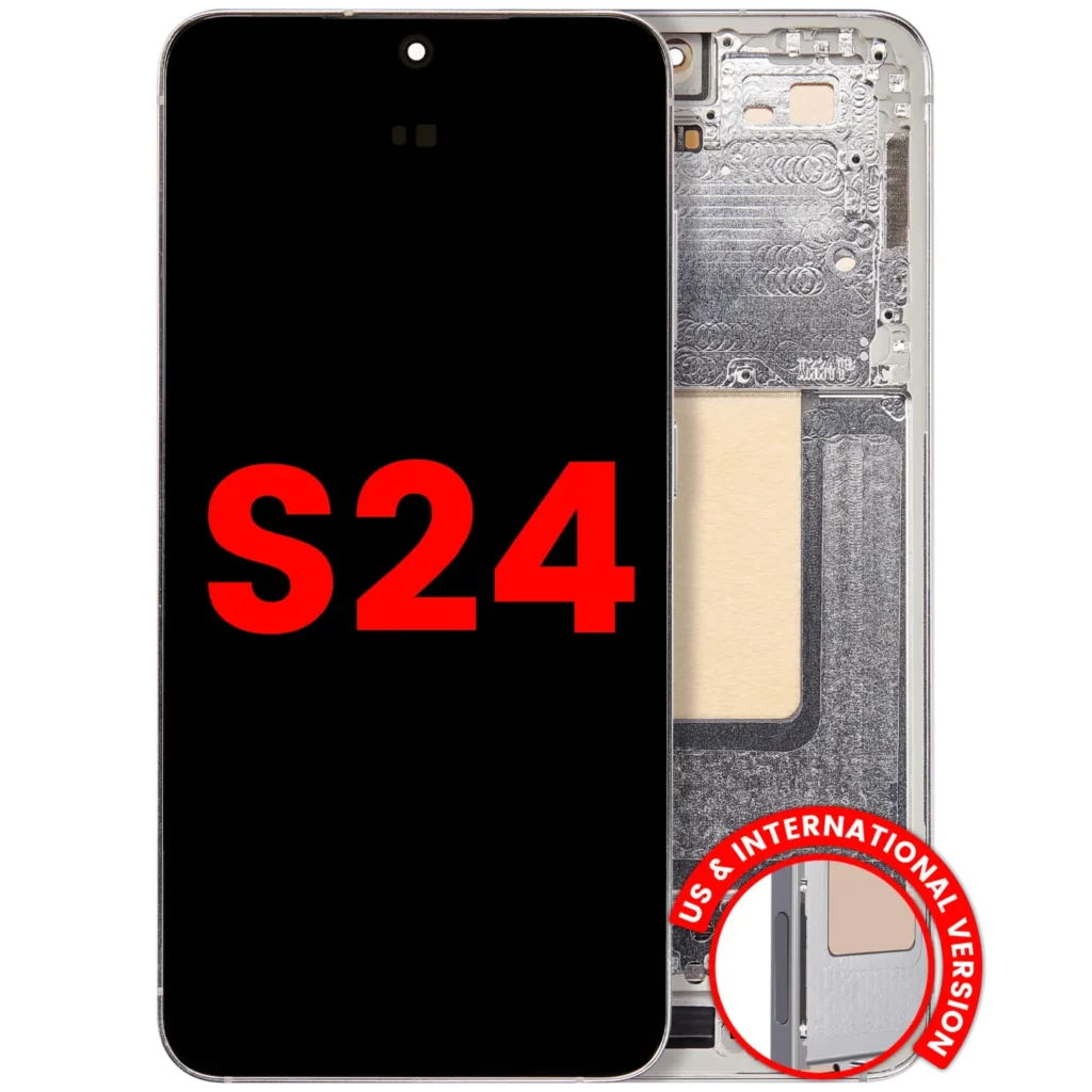 OLED Assembly With Frame For Samsung Galaxy S24 5G (US & International Version) (Aftermarket Plus) (Marble Grey)