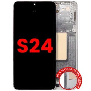 OLED Assembly With Frame For Samsung Galaxy S24 5G (US & International Version) (Aftermarket Plus) (Marble Grey)