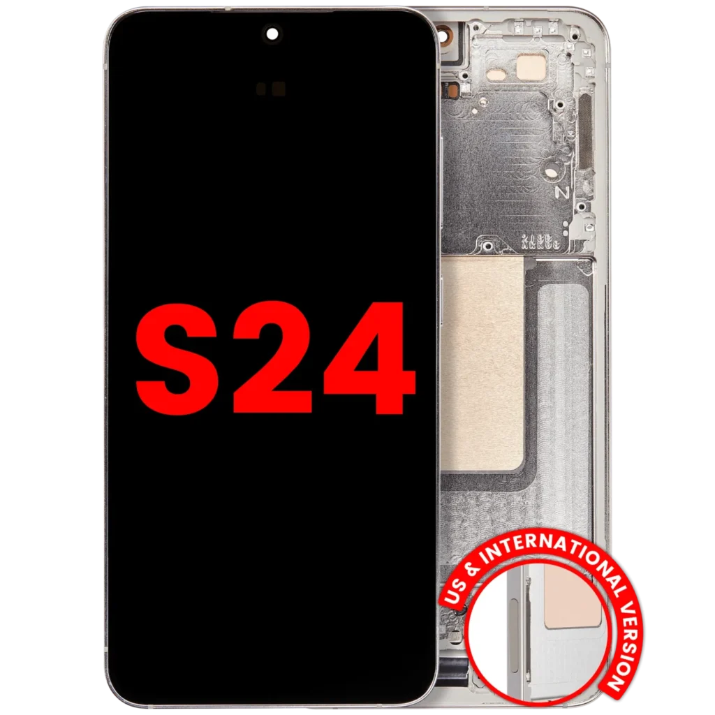 OLED Assembly With Frame For Samsung Galaxy S24 5G (US & International Version) (Aftermarket Plus) (Amber Yellow)