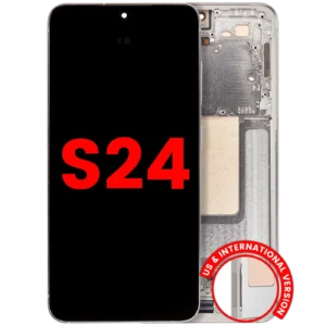 OLED Assembly With Frame For Samsung Galaxy S24 5G (US & International Version) (Aftermarket Plus) (Amber Yellow)