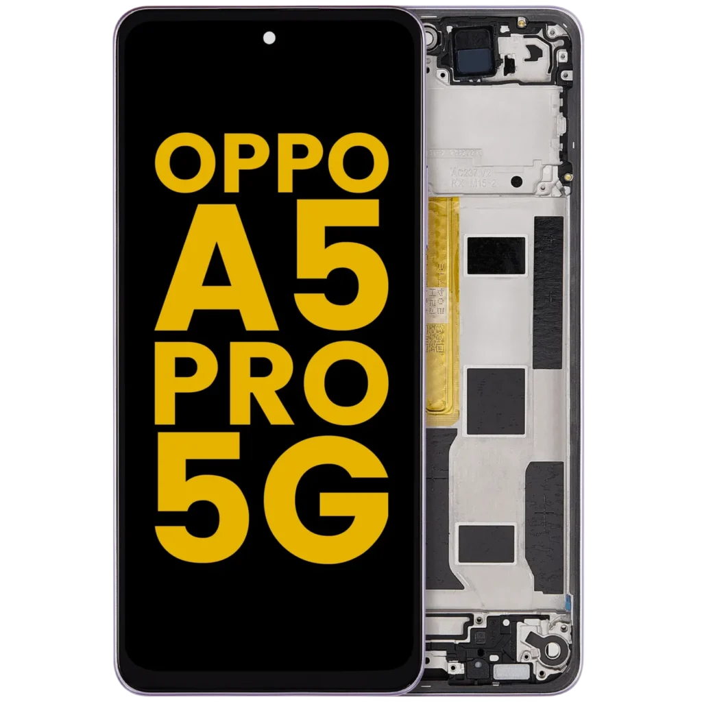 LCD Assembly With Frame Compatible For OPPO A5 Pro 5G (Refurbished) (Flower Pink)