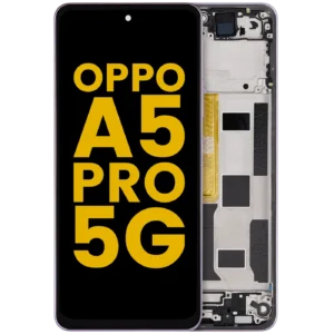 LCD Assembly With Frame Compatible For OPPO A5 Pro 5G (Refurbished) (Flower Pink)