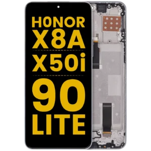 LCD Assembly With Frame For Honor X8A / X50i / 90 Lite (Refurbished) (Titanium Silver)