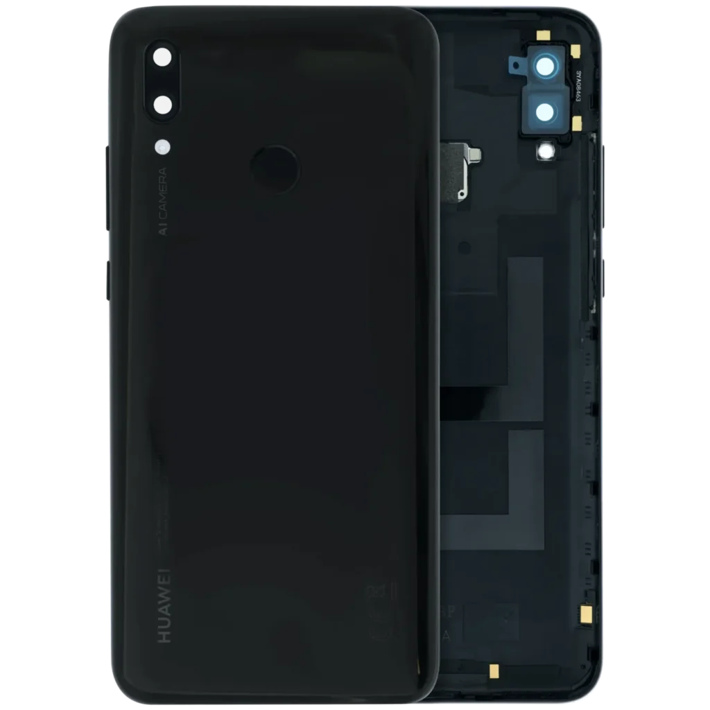 Back Cover Glass Compatible For Huawei P Smart (2019) (Genuine) (Black)