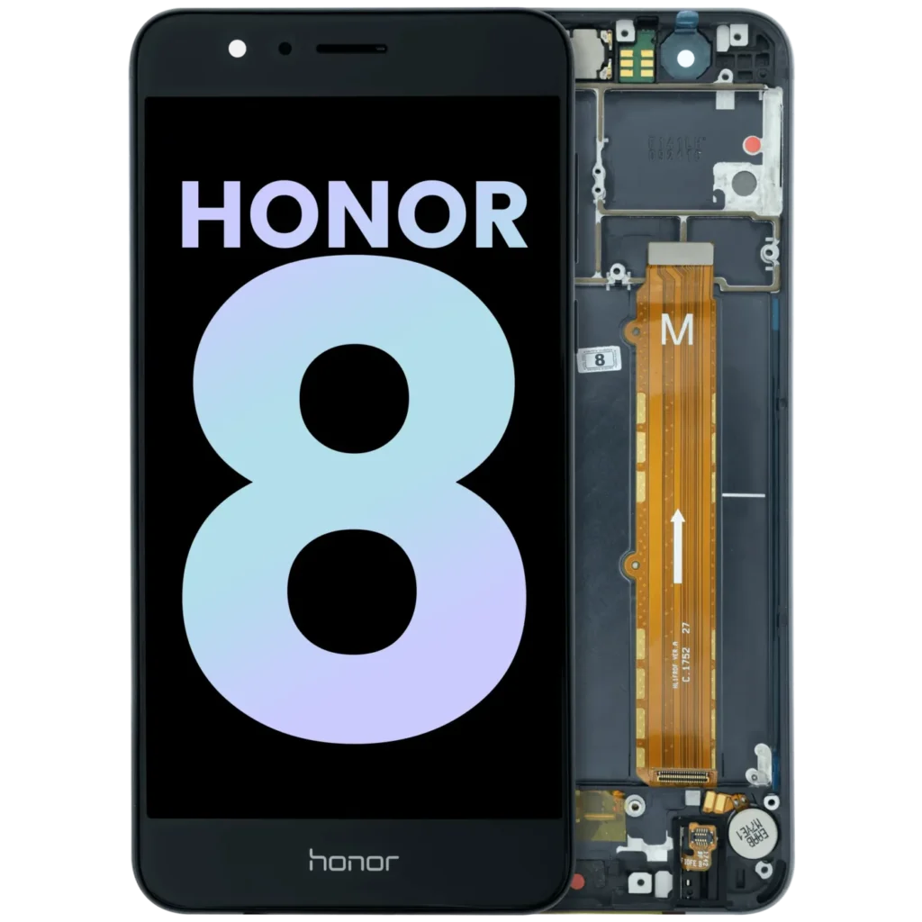 LCD Assembly With Frame Compatible For Honor 8 (2016) (Genuine) (Black)