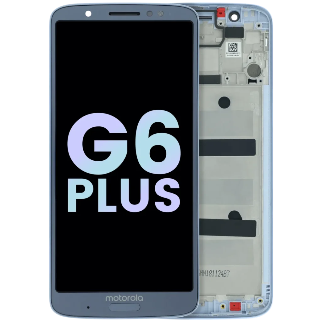 LCD Assembly With Frame For Motorola Moto G6 Plus (XT1926 / 2018) (Genuine OEM) (Blue)