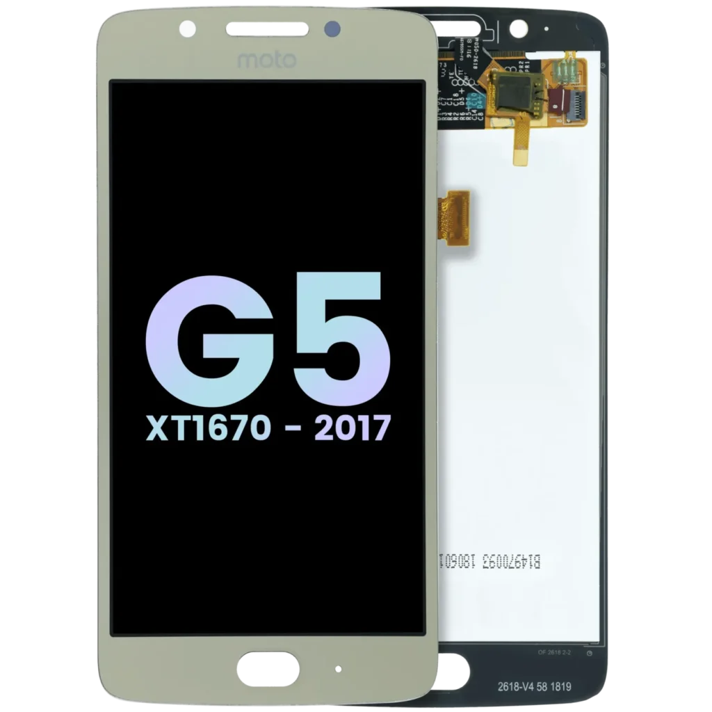 LCD Assembly Without Frame Compatible For Motorola Moto G5 (XT1670 / 2017) (Genuine) (Gold)