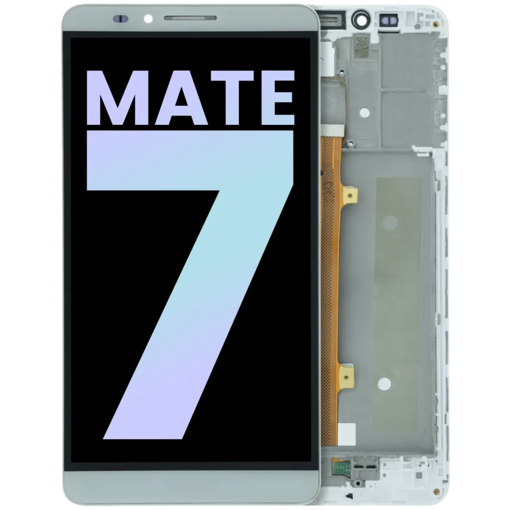 LCD Assembly With Frame For Huawei Mate 7 (2014) (Genuine OEM) (White)