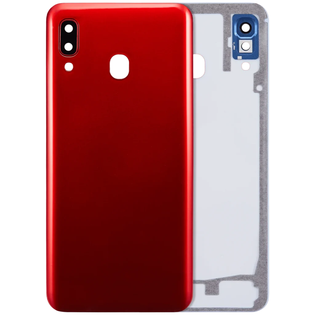 Back Cover Glass With Camera Lens For Samsung Galaxy A30 (A305 / 2019) (Aftermarket Plus) (Red)