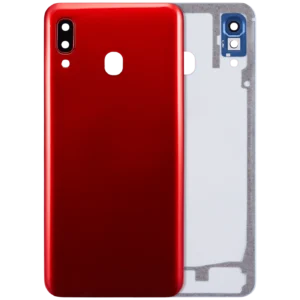 Back Cover Glass With Camera Lens For Samsung Galaxy A30 (A305 / 2019) (Aftermarket Plus) (Red)