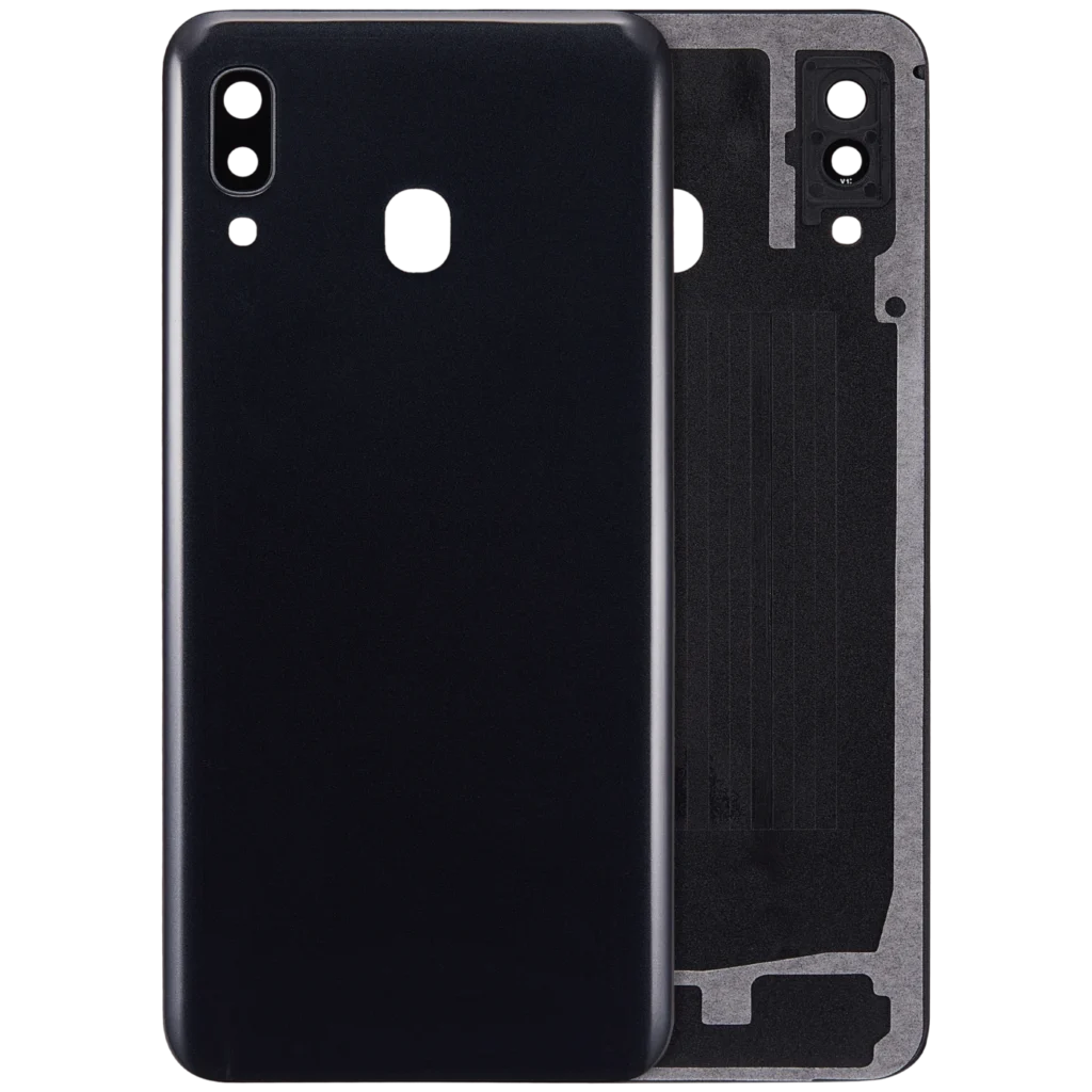 Back Cover Glass With Camera Lens For Samsung Galaxy A30 (A305 / 2019) (Aftermarket Plus) (Black)
