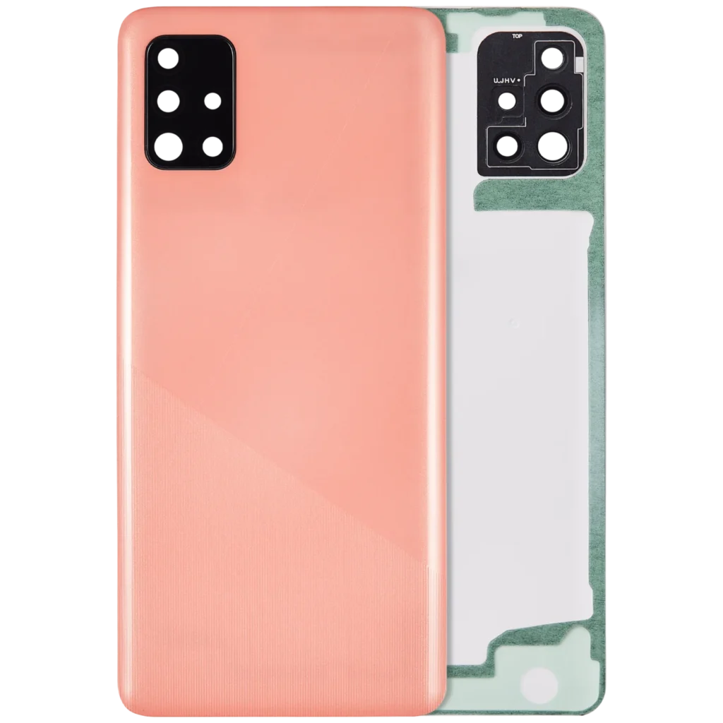 Back Cover Glass With Camera Lens For Samsung Galaxy A51 4G (A515 / 2019) (Aftermarket Plus) (Prism Crush Pink)