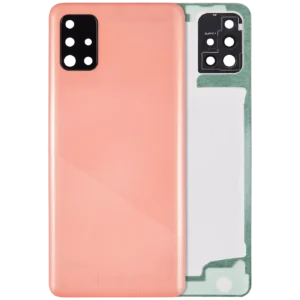 Back Cover Glass With Camera Lens For Samsung Galaxy A51 4G (A515 / 2019) (Aftermarket Plus) (Prism Crush Pink)