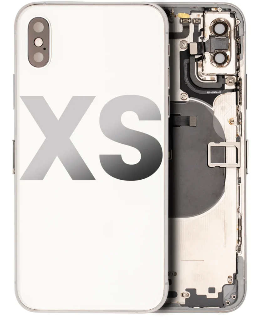 Back Housing W/ Small Components Pre-Installed For iPhone XS (Used OEM Pull: Grade C) (Silver)