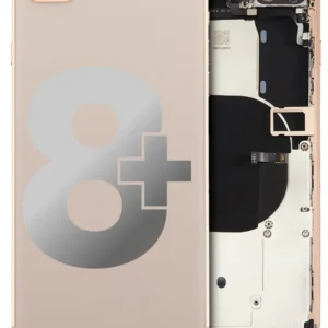 Back Housing W/ Small Components Pre-Installed For iPhone 8 Plus (Used OEM Pull: Grade B) (Gold)