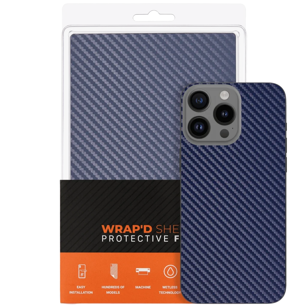 Wrapd Skin - Carbon Fiber Pattern (Blue) (10 Pack)