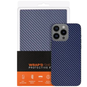 Wrapd Skin - Carbon Fiber Pattern (Blue) (10 Pack)
