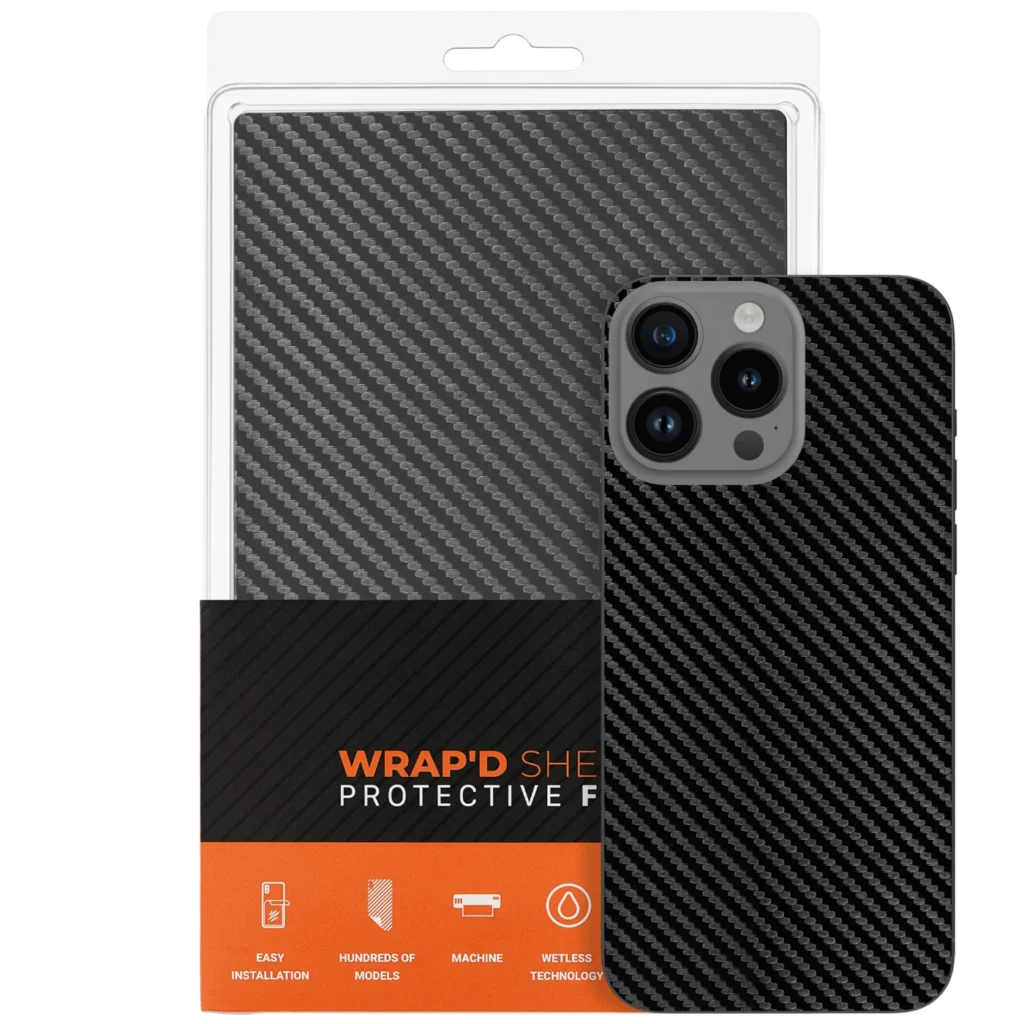 Wrapd Skin - Carbon Fiber Pattern (Black) (10 Pack)