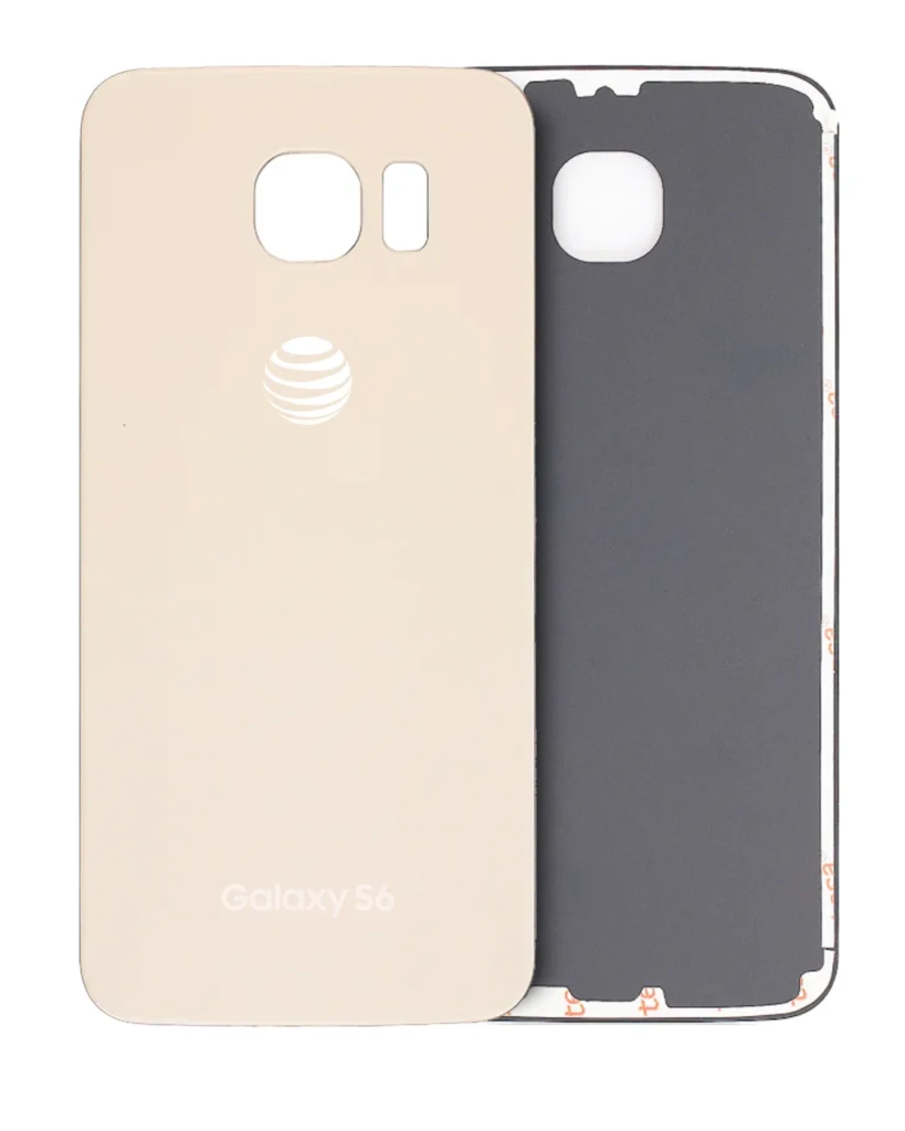 Back Cover Glass For Samsung Galaxy S6 ( AT&T Logo) (Used OEM Pull: Grade A) (Gold Platinum)