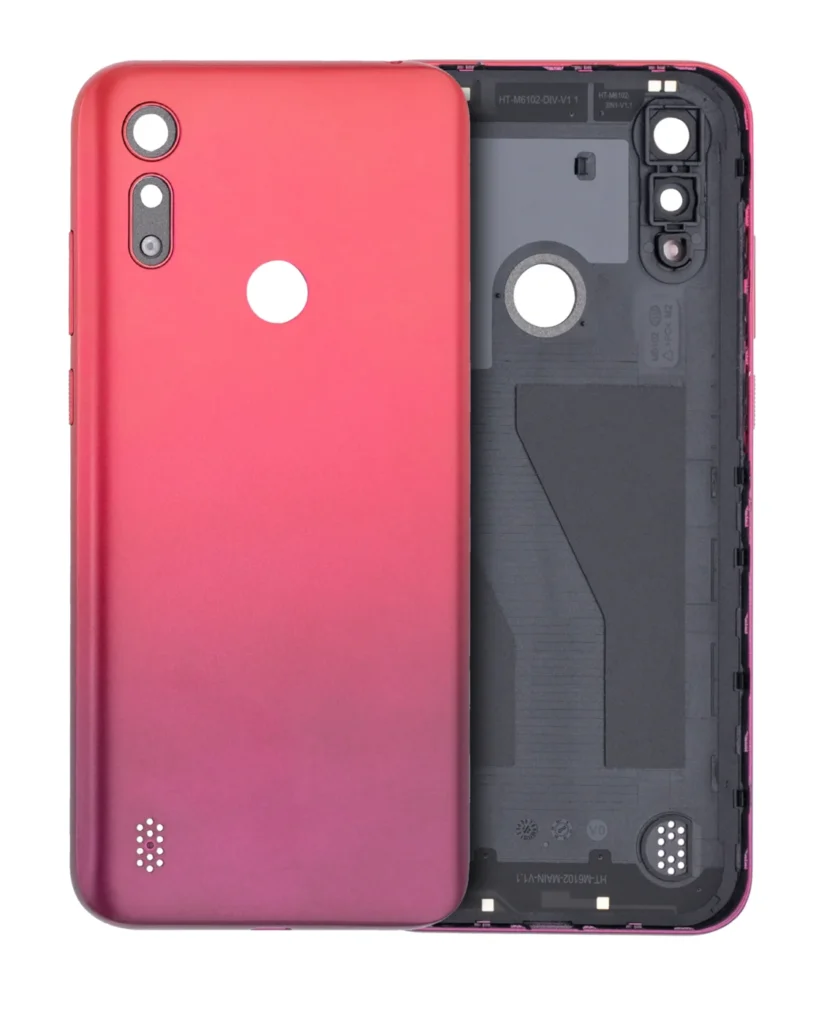 Back cover Glass For Motorola Moto E6S (XT2053 / 2020) (Sunrise Red)