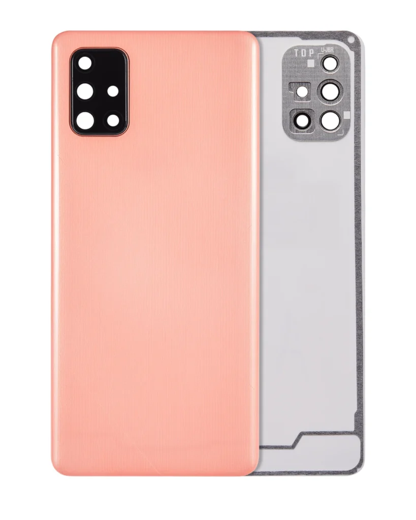 Back Cover Glass With Camera Lens For Samsung Galaxy A71 4G (A715 / 2020) (Aftermarket Plus) (Prism Crush Pink)